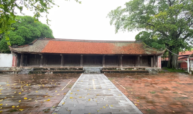Tiền đường Chùa Đậu. (Ảnh: Bích Hằng/Vietnam+) Tien duong.PNG