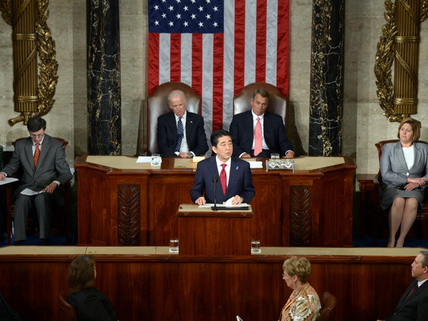 Trung Quốc, Hàn Quốc chỉ trích diễn văn của Thủ tướng Nhật Bản tại Mỹ ảnh 1