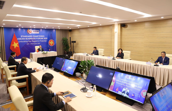 Thủ tướng dự Diễn đàn Kinh doanh ASEAN Standard Chartered 2020 ảnh 1