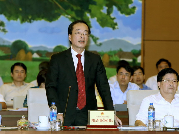 Ủy ban thường vụ Quốc hội chất vấn Bộ trưởng Xây dựng Phạm Hồng Hà ảnh 1