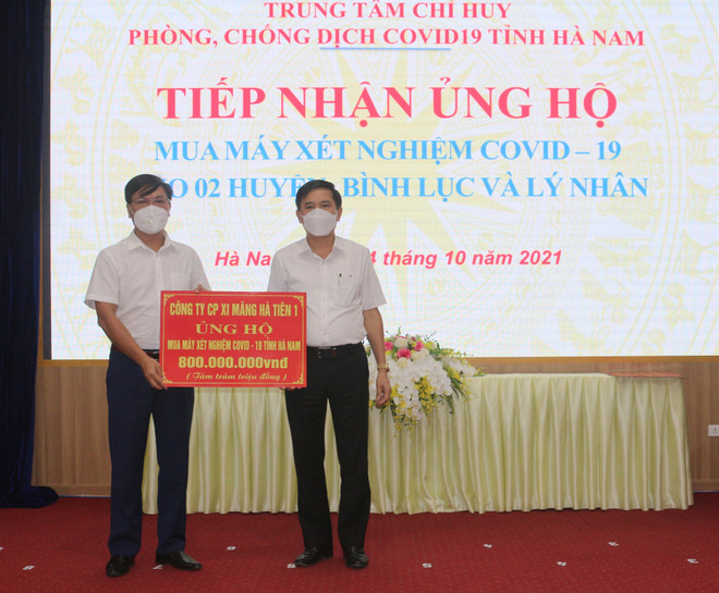 15 doanh nghiệp hỗ trợ tỉnh Hà Nam mua máy xét nghiệm COVID-19 ảnh 1