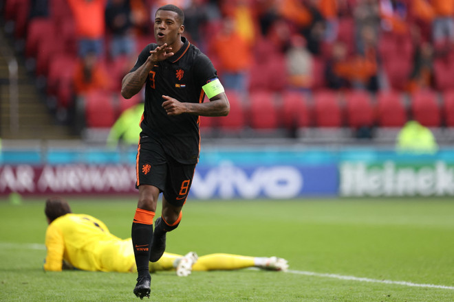 Wijnaldum lập cú đúp giúp Hà Lan chiến thắng. (Nguồn: AFP/TTXVN) Đánh bại Ukraine, tuyển Áo đối đầu Italy ở vòng 1/8 EURO 2020 ảnh 2