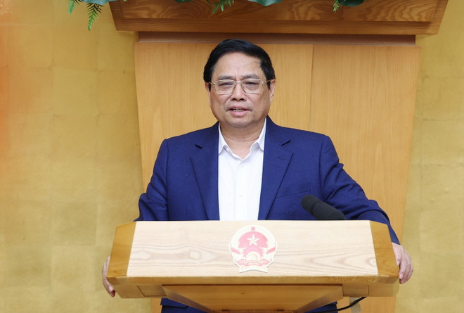 Thủ tướng Phạm Minh Chính kết luận Phiên họp Thường trực Chính phủ về tình hình Tết Nguyên đán. (Ảnh: Dương Giang/TTXVN) phien hop chinh phu2.jpg