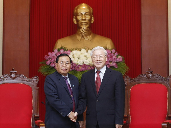 Tổng Bí thư Nguyễn Phú Trọng tiếp Phó Chủ tịch Quốc hội Lào ảnh 1