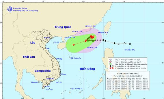 Bão số 6 gây gió mạnh ở vùng biển phía Bắc khu vực Bắc biển Đông ảnh 1