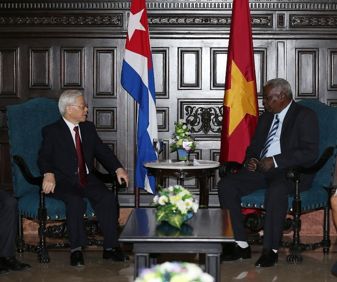 Tổng Bí thư Nguyễn Phú Trọng hội kiến Chủ tịch Quốc hội Cuba ảnh 1