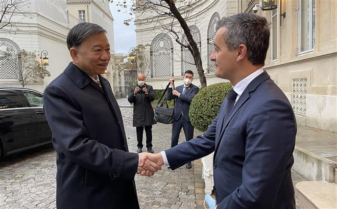 Bộ trưởng Công an Tô Lâm hội đàm Bộ trưởng Nội vụ Pháp ảnh 4