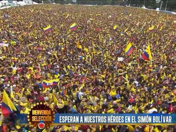 Biển người tung hô chiến tích của tuyển Colombia ở World Cup ảnh 1
