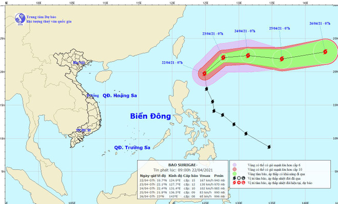 Bão Surigae hầu như không ảnh hưởng đến đất liền Việt Nam ảnh 1