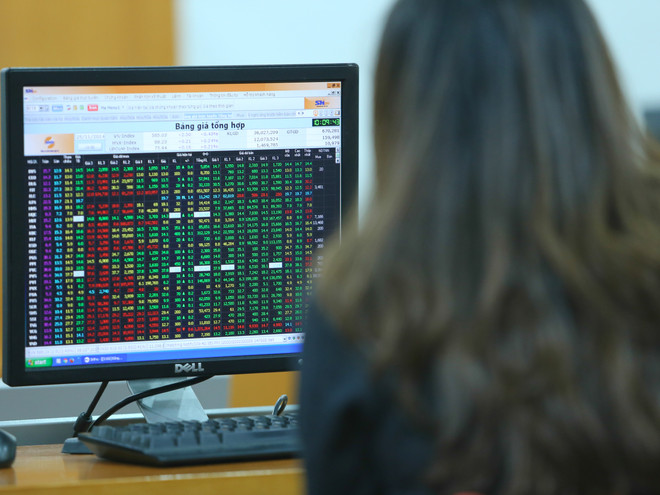 Nhóm cổ phiếu ngân hàng tăng giá tạo lực đẩy cho VN-Index đi lên ảnh 1