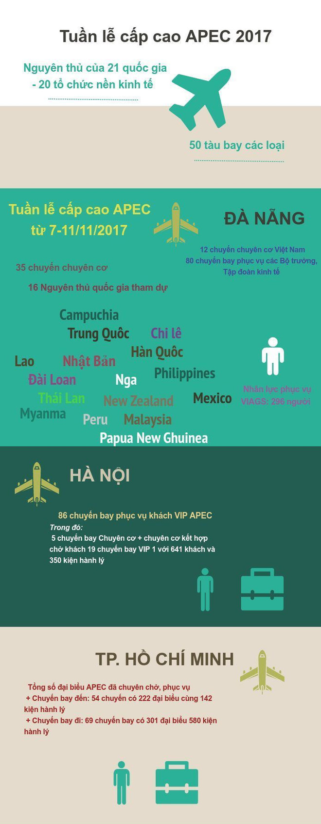 Gần 50 chuyên cơ được phục vụ trong Tuần lễ Cấp cao APEC 2017 ảnh 2