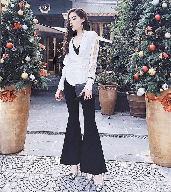 Street style ngập tràn áo khoác dáng dài của mỹ nhân Việt tuần qua ảnh 13