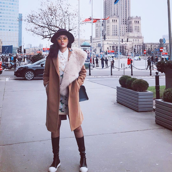 Street style ngập tràn áo khoác dáng dài của mỹ nhân Việt tuần qua ảnh 9