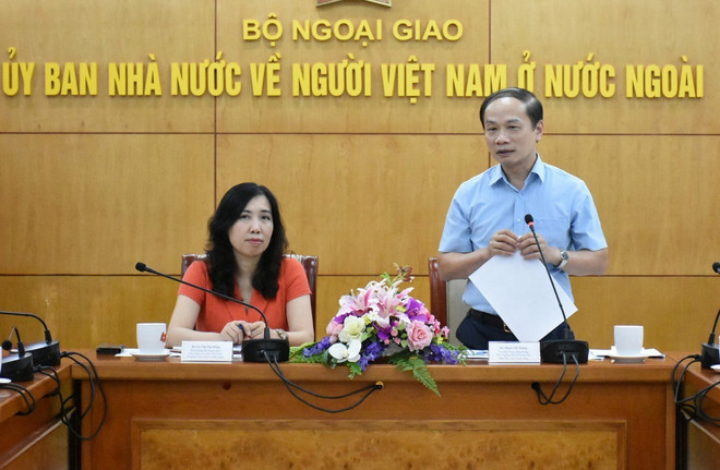 Ủy viên Trung ương Đảng, Phó Trưởng ban Thường trực Ban Dân vận Trung ương Phạm Tất Thắng phát biểu tại buổi làm việc. (Ảnh: TTXVN phát) TTXVN_2606kieubao2.jpg