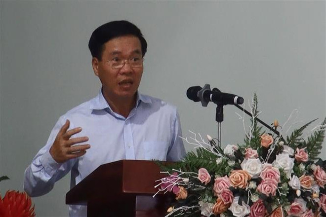 Trưởng Ban Tuyên giáo TW Võ Văn Thưởng tiếp xúc cử tri tại Đồng Nai ảnh 1