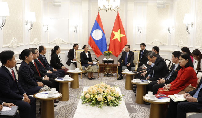 Phó Chủ tịch Quốc hội Trần Thanh Mẫn tiếp Tổng Thư ký Quốc hội Lào ảnh 2