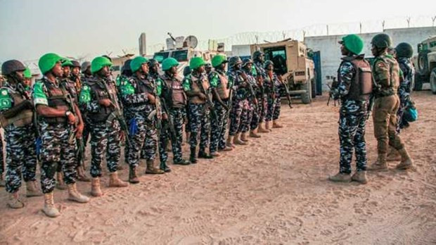 Lực lượng gìn giữ hòa bình tại Somalia. (Nguồn: AFP) LHQ gia hạn nhiệm vụ phái bộ ở Somalia, gia hạn trừng phạt Nam Sudan ảnh 1