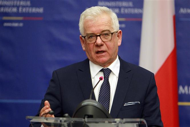 Ngoại trưởng Ba Lan Jacek Czaputowicz. (Nguồn: AFP/TTXVN) Nga và EU quyết định không tham gia hội nghị toàn cầu về Trung Đông ảnh 1