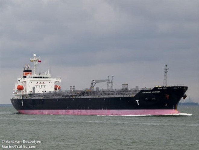 Tàu Chemroad Journey. (Nguồn: MarineTraffic.com) Tàu nước ngoài chở hơn 1.700 tấn dầu mắc cạn gần đảo Phú Quý ảnh 1