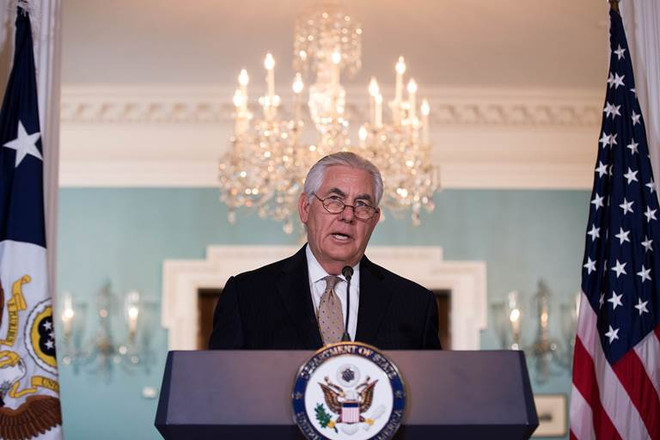 Ngoại trưởng Mỹ Rex Tillerson. (Nguồn: AFP/TTXVN) Ngoại trưởng Mỹ, Thổ Nhĩ Kỳ điện đàm về tình hình Syria, Qatar ảnh 1