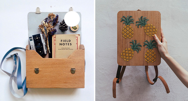 [Photo] Bộ sưu tập túi xách đẹp "mê hoặc" từ gỗ và da ảnh 8