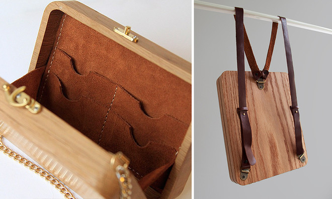 [Photo] Bộ sưu tập túi xách đẹp "mê hoặc" từ gỗ và da ảnh 4