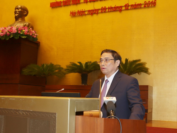 Ông Phạm Minh Chính, Ủy viên Bộ Chính trị, Bí thư Trung ương Đảng, Trưởng BanTổ chức Trung ương phát biểu tại Hội nghị. (Ảnh: Phương Hoa/TTXVN) Hội nghị cán bộ toàn quốc quán triệt Nghị quyết Hội nghị Trung ương 4 ảnh 3