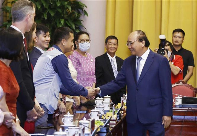 Chủ tịch nước tiếp đại biểu quốc tế dự Đại hội Hội CTĐ Việt Nam ảnh 1