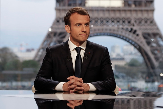 Tổng thống Pháp Emmanuel Macron. (Nguồn: AFP/TTXVN) Pháp đầu tư 50 triệu euro vào các dự án cứu trợ nhân đạo tại Syria ảnh 1