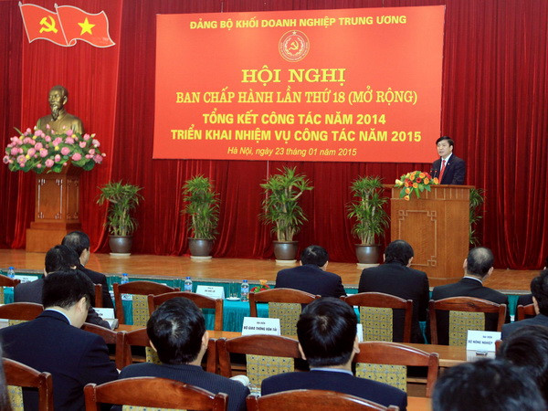 Đảng bộ Khối Doanh nghiệp TW triển khai nhiệm vụ năm 2015 ảnh 1