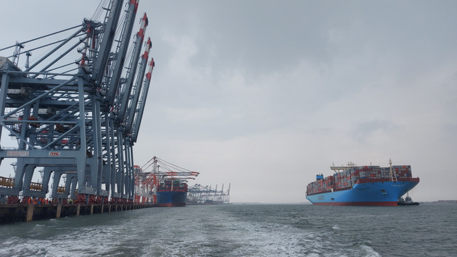 Bà Rịa-Vũng Tàu đón tàu container lớn nhất thế giới Margrethe Maersk ảnh 1