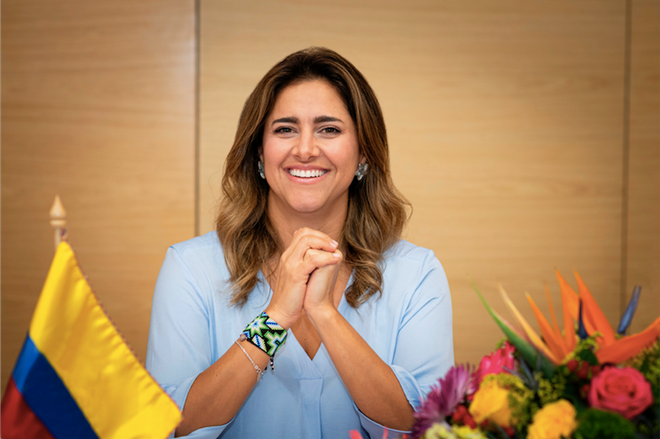 Bà Maria Juliana Ruiz mắc COVID-19. (Nguồn: concordia.net) Đệ nhất phu nhân Colombia dương tính với SARS-CoV-2 gây COVID-19 ảnh 1