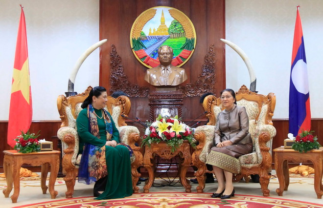 Lãnh đạo Lào tiếp Đoàn đại biểu cấp cao Đảng, Nhà nước Việt Nam ảnh 2