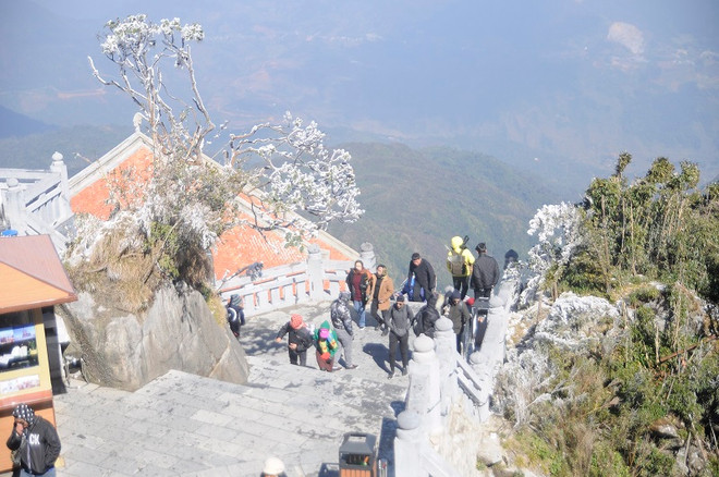 Đỉnh Fansipan xuất hiện mưa tuyết nhẹ, thời gian không kéo dài ảnh 1