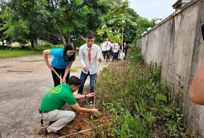 Chương trình trồng cây xanh được kỳ vọng sẽ thúc đẩy cộng đồng cùng "chung tay" cải thiện hệ sinh thái đô thị ở Việt Nam. (Ảnh: Hùng Võ/Vietnam+) Hà Nội sẽ có thêm 4.000 cây xanh để giảm thiểu ô nhiễm không khí ảnh 3