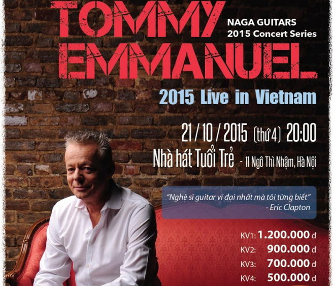 Huyền thoại guitar Tommy Emmanuel sắp biểu diễn tại Việt Nam ảnh 1