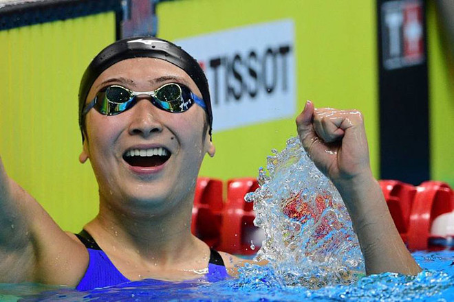 Nữ kình ngư Rikako Ikee quyết xô đổ kỷ lục huy chương vàng bơi lội ảnh 1