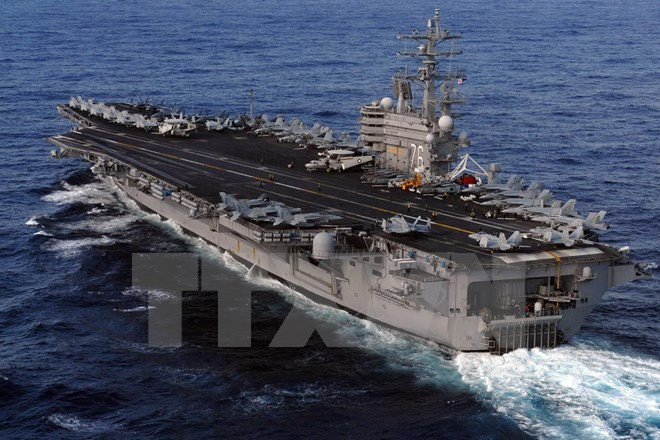 Tàu sân bay Mỹ USS Ronald Reagan sắp cập cảng Hong Kong ảnh 1