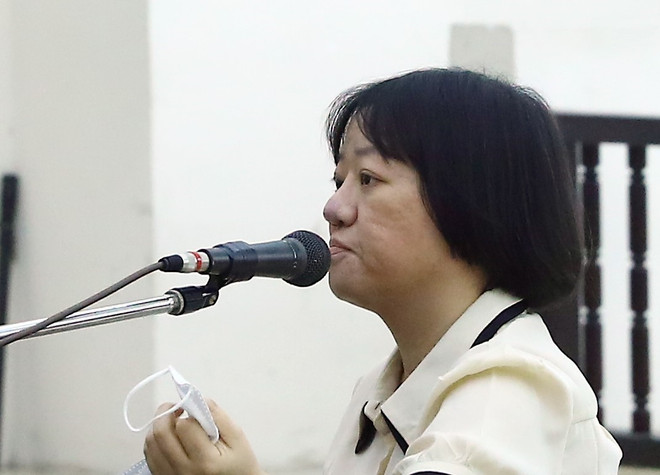 Bị cáo Phạm Thị Đoan Trang tại phiên tòa xét xử phúc thẩm. (Ảnh: Phạm Kiên/TTXVN) Y án sơ thẩm mức phạt 9 năm tù đối với bị cáo Phạm Thị Đoan Trang ảnh 1