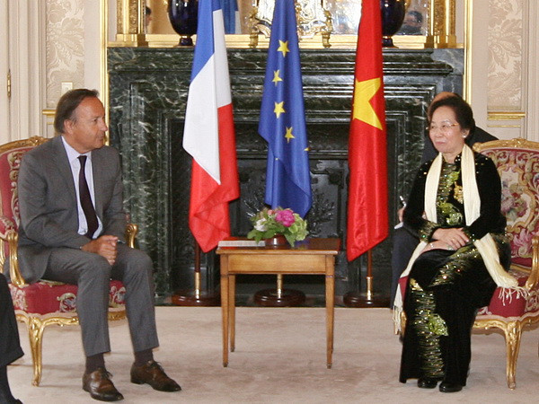 Phó Chủ tịch nước gặp Chủ tịch Thượng viện và Ngoại trưởng Pháp ảnh 1