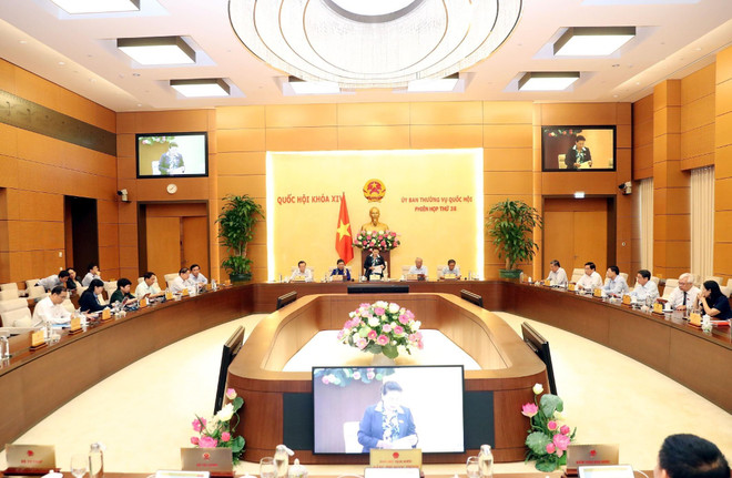 Quang cảnh phiên họp thứ 36 của Ủy ban Thường vụ Quốc hội. (Ảnh: Trọng Đức/TTXVN) 15 bộ trưởng trả lời chất vấn tại phiên họp Ủy ban Thường vụ Quốc hội ảnh 1