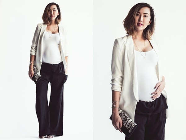 Cả tuần hoàn hảo với bí quyết phối đồ bầu của Chriselle Lim ảnh 7