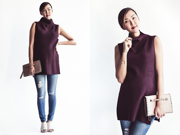 Cả tuần hoàn hảo với bí quyết phối đồ bầu của Chriselle Lim ảnh 2