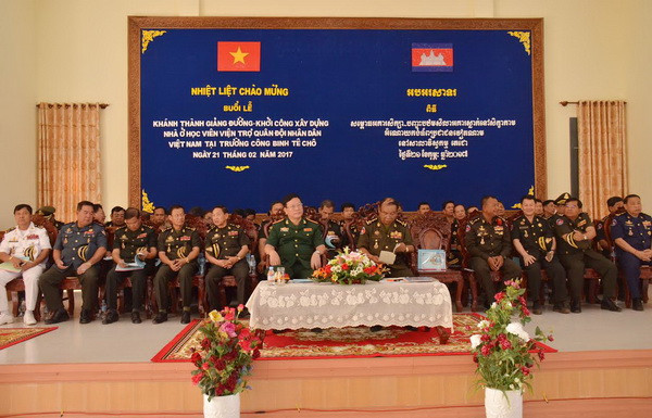 Việt Nam xây giảng đường, nhà ở cho học viên Công binh Campuchia ảnh 2