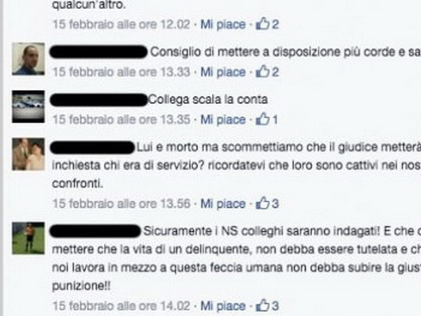Cai ngục Italy bị điều tra vì công kích tù nhân trên Facebook ảnh 1
