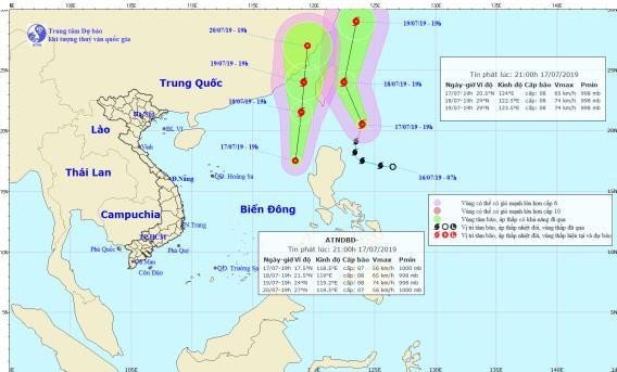 Cùng với bão Danas, Biển Đông xuất hiện thêm một áp thấp nhiệt đới ảnh 1