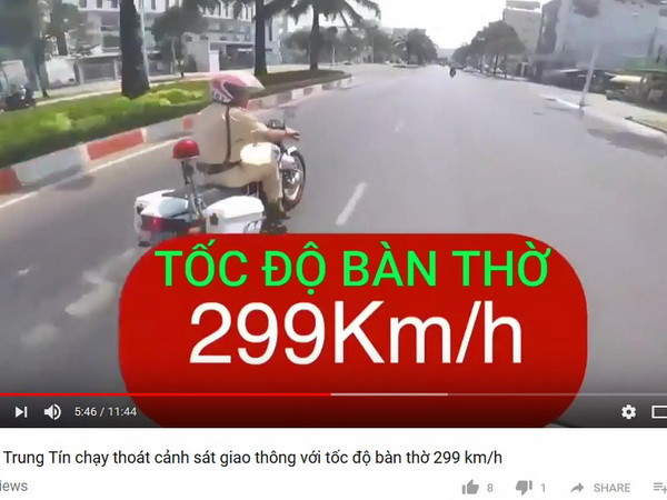 Tự quay clip chạy trốn cảnh sát tung lên mạng, bị phạt 7 triệu đồng ảnh 1