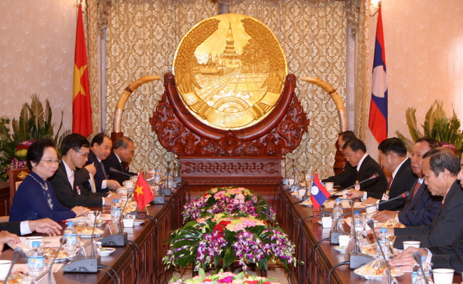 Phó Chủ tịch nước Nguyễn Thị Doan thăm chính thức CHDCND Lào ảnh 1