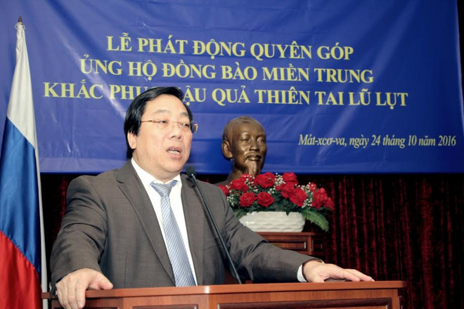 Đại sứ Việt Nam tại Nga phát động ủng hộ đồng bào miền Trung ảnh 1