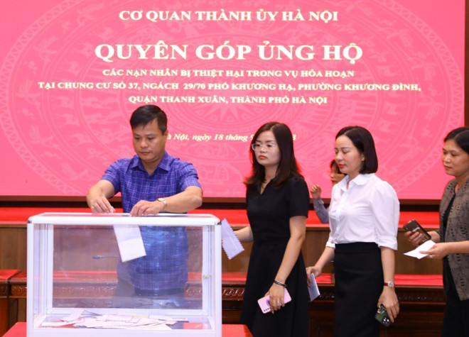 Số tiền ủng hộ nạn nhân vụ cháy chung cư mini hiện là trên 55 tỷ đồng ảnh 2